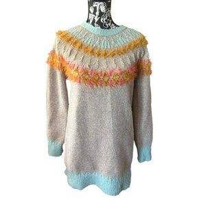 Anthropologie sleeping on snow alpaca knit Longline Jumper Sweater Xsmall Women